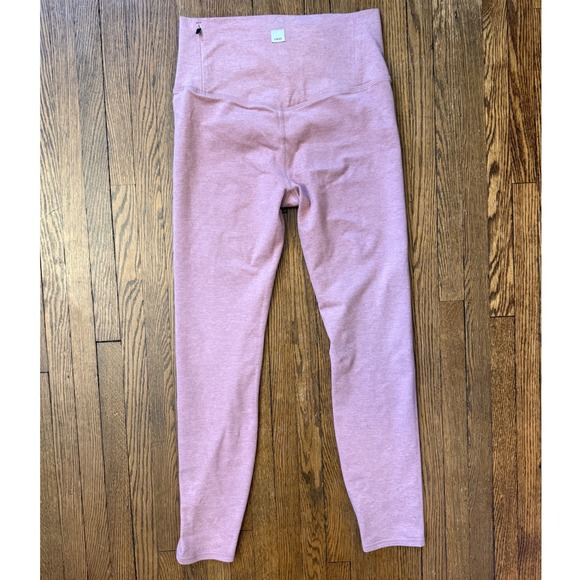 Vuori Clean Elevation Leggings Heathered Rose Mauve High Rise 7/8 Yoga Pants 24" - Picture 8 of 8
